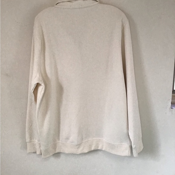 Mens Cotton and Co creme 1/4 zip sweatshirt, NWOT - Picture 3 of 6